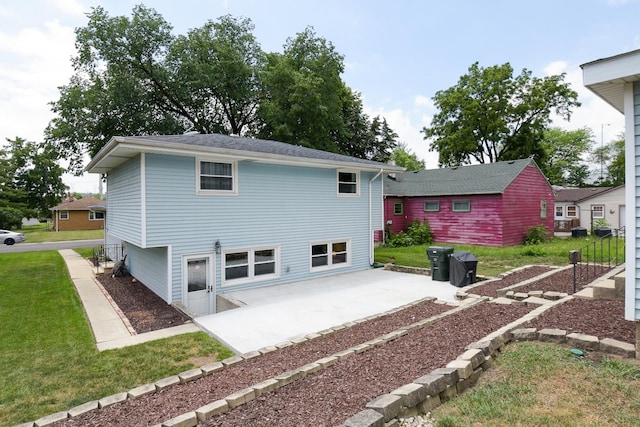 1021 Otis Ave, Rockdale, IL 60436 - back of property featuring a patio and a lawn