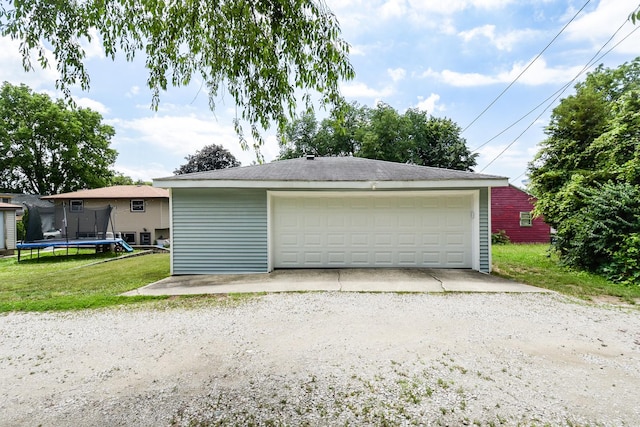 1021 Otis Ave, Rockdale, IL 60436 - detached garage featuring a trampoline