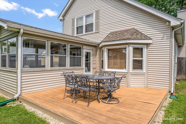 872 Shady Ln, Aurora, IL 60506 - wooden deck with outdoor dining area