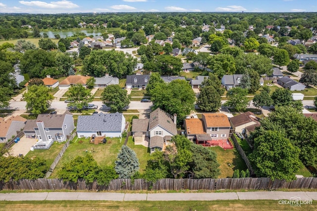 872 Shady Ln, Aurora, IL 60506 - aerial view of residential area featuring a nearby body of water