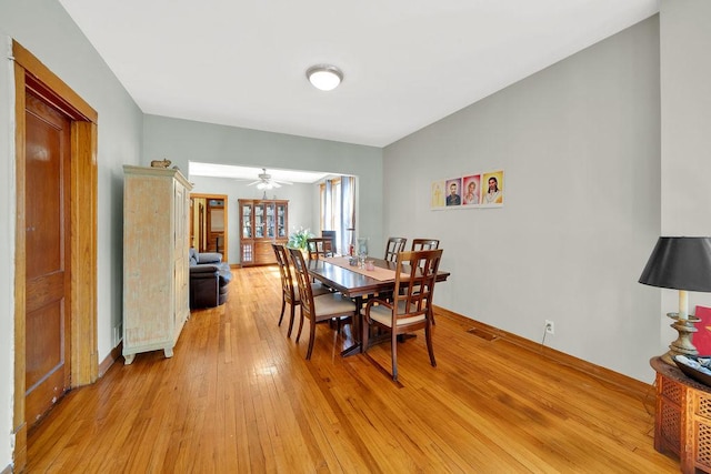 3408 W Marquette Rd, Chicago, IL 60629 - dining space featuring light wood finished floors and a ceiling fan
