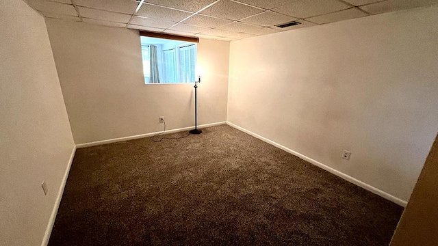 16179 Greenland Dr, Morrison, IL 61270 - carpeted empty room with a paneled ceiling and baseboards