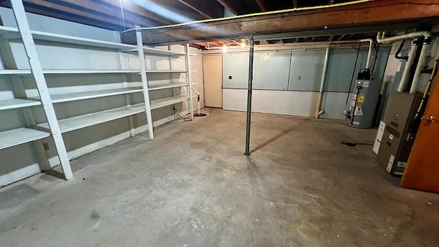 16179 Greenland Dr, Morrison, IL 61270 - unfinished basement with water heater and heating unit