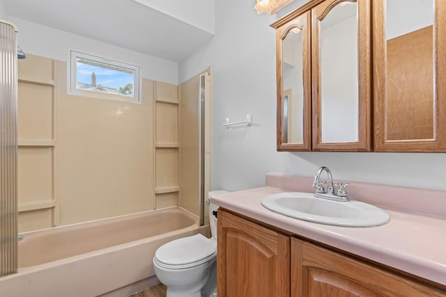 144 Greenley St, Woodstock, IL 60098 - bathroom with vanity and bathtub / shower combination