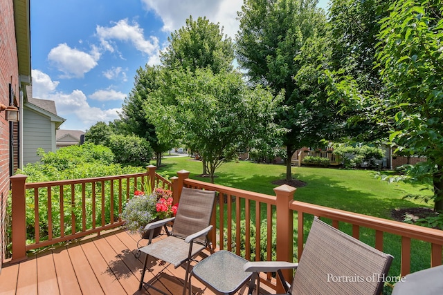 2065 John Paul Jones Ln Unit 2065, Bolingbrook, IL 60490 - wooden terrace with a yard