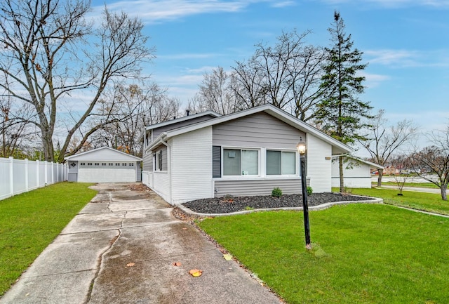 335 Farragut St, Park Forest, IL 60466 - view of front facade with an outdoor structure and a detached garage