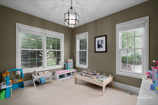 3704 Heathmoor Dr, Elgin, IL 60124 - playroom featuring carpet floors and plenty of natural light