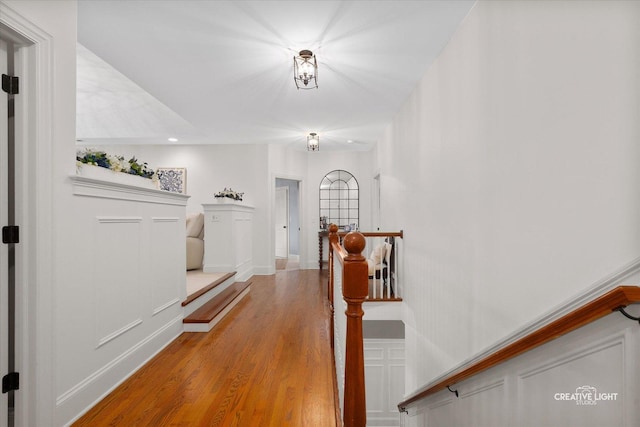 3704 Heathmoor Dr, Elgin, IL 60124 - corridor featuring an upstairs landing and wood finished floors