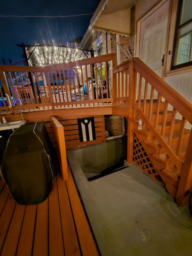2918 N Normandy Ave, Chicago, IL 60634 - wooden terrace with stairs