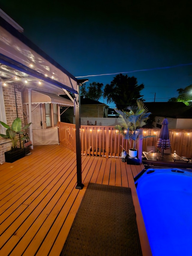 2918 N Normandy Ave, Chicago, IL 60634 - view of deck at twilight