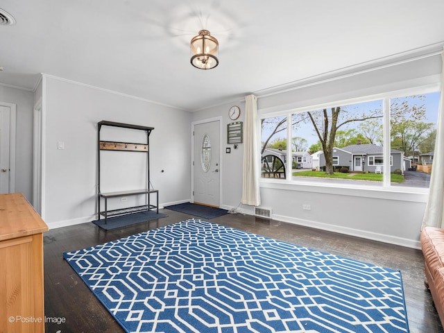 307 N Schubert St, Palatine, IL 60067 - entrance foyer with ornamental molding and wood finished floors