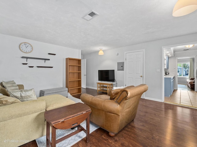 307 N Schubert St, Palatine, IL 60067 - living area with wood finished floors and electric panel