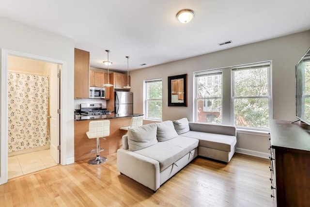 3005 N Clifton Ave Unit 201, Chicago, IL 60657 - living area with baseboards and light wood-style flooring