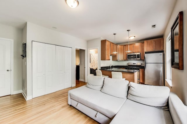3005 N Clifton Ave Unit 201, Chicago, IL 60657 - living area featuring light wood finished floors and baseboards
