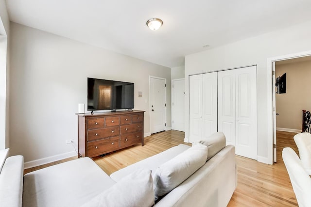 3005 N Clifton Ave Unit 201, Chicago, IL 60657 - living room featuring light wood-style floors