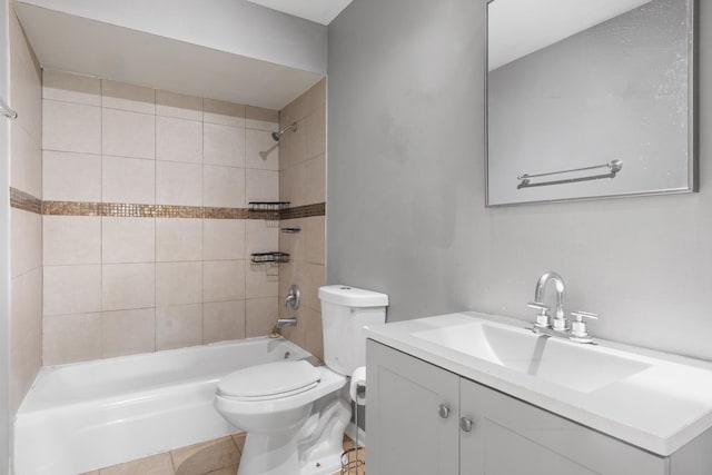 225 S Willow St, Glenwood, IL 60425 - full bath featuring vanity, shower / washtub combination, and tile patterned floors
