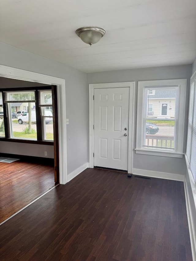 118 Wilcox Ave, Elgin, IL 60123 - foyer with dark wood finished floors and plenty of natural light