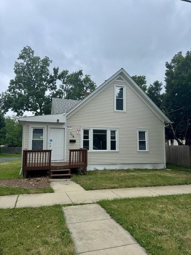 118 Wilcox Ave, Elgin, IL 60123 - view of front of house with a deck and roof with shingles