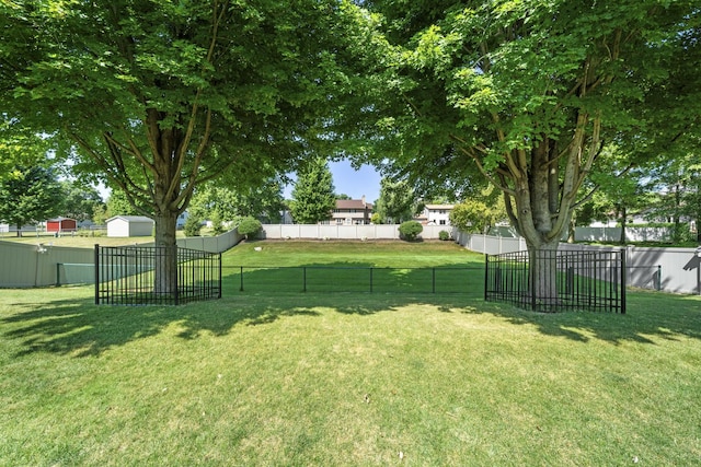 541 Donald St, Hinckley, IL 60520 - view of yard with a storage shed
