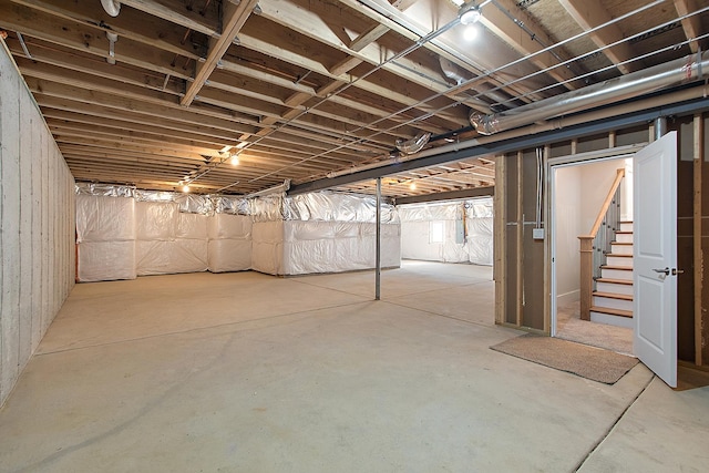 11049 Lizmore Ln Unit 40B, Orland Park, IL 60467 - unfinished below grade area featuring stairway