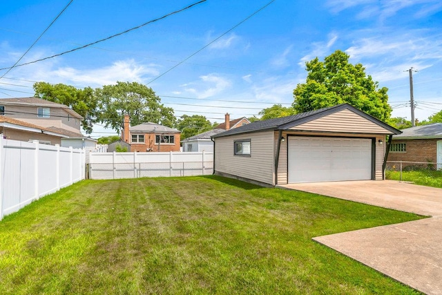 10817 S Kenneth Ave, Oak Lawn, IL 60453 - fenced backyard featuring a garage and an outdoor structure