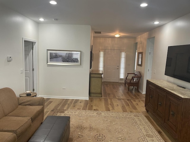 21024 W Walnut Ln, Plainfield, IL 60544 - living area with light wood-type flooring and recessed lighting