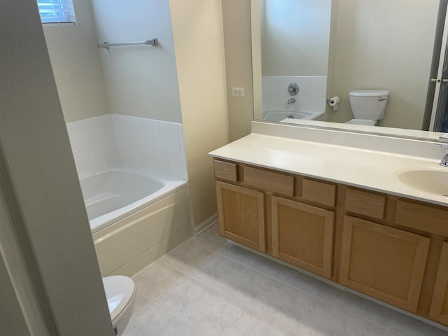 21024 W Walnut Ln, Plainfield, IL 60544 - full bathroom featuring a bath, tile patterned floors, and vanity