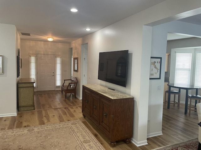 21024 W Walnut Ln, Plainfield, IL 60544 - entryway featuring light wood-type flooring and recessed lighting