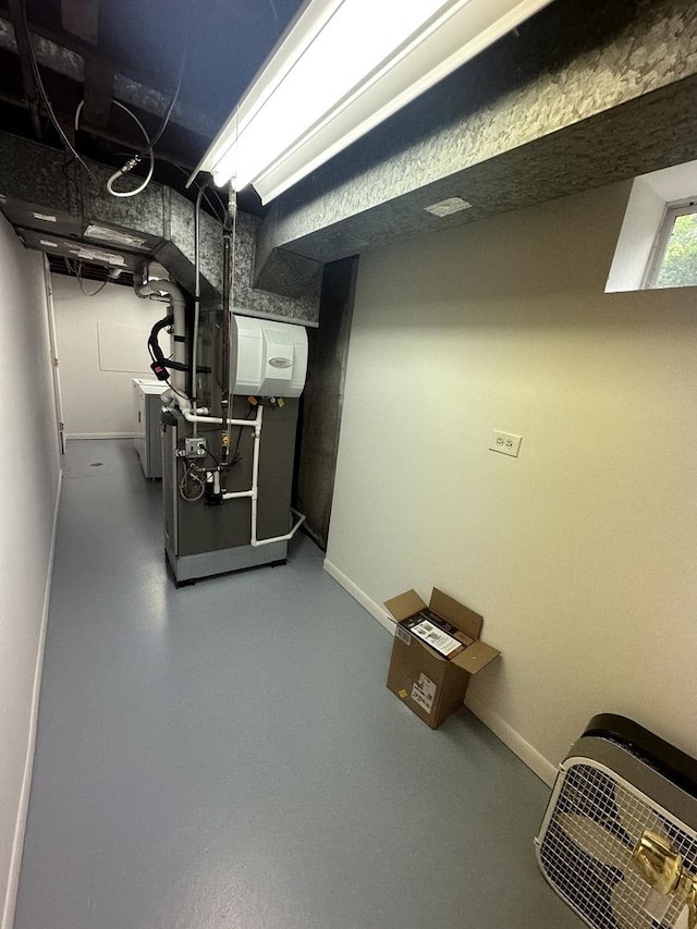 1028 Castlewood Ln, Deerfield, IL 60015 - finished basement with heating unit and washer / clothes dryer