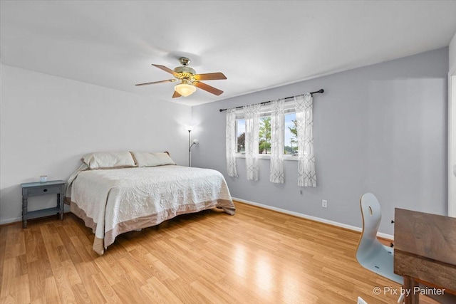 404 Kensington Dr, Mchenry, IL 60050 - bedroom featuring light wood-type flooring and ceiling fan
