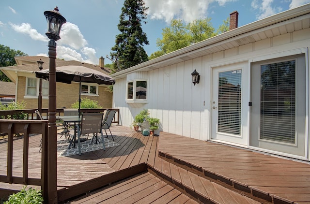 900 Mason Ave, Joliet, IL 60435 - wooden terrace with outdoor dining area