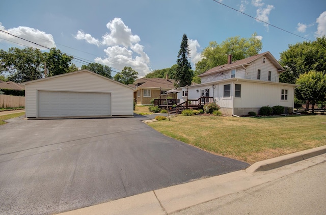 900 Mason Ave, Joliet, IL 60435 - view of front of home with a garage, an outdoor structure, and a front yard