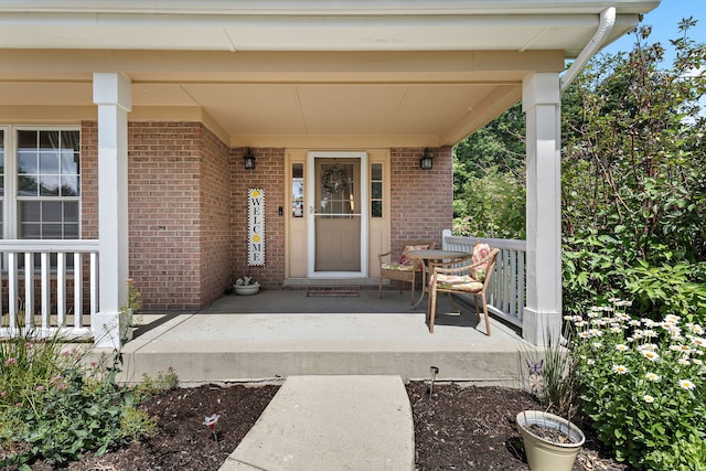16260 W Mohawk Ct, Lockport, IL 60441 - view of exterior entry featuring a porch and brick siding