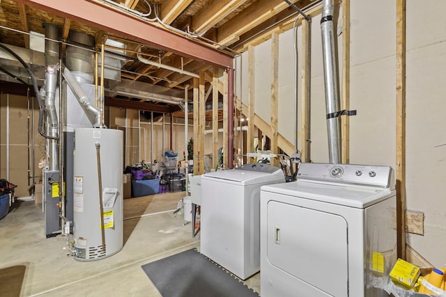 16260 W Mohawk Ct, Lockport, IL 60441 - unfinished basement with gas water heater and washer and clothes dryer
