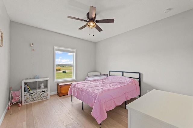 3610 Freedom Blvd, Champaign, IL 61822 - bedroom with light wood-type flooring and ceiling fan