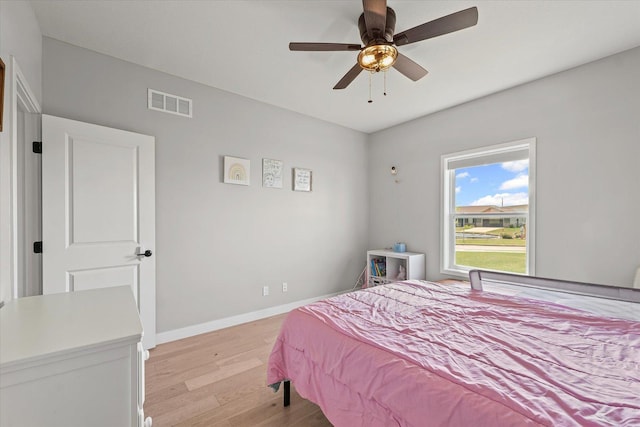 3610 Freedom Blvd, Champaign, IL 61822 - bedroom featuring light wood-type flooring and a ceiling fan