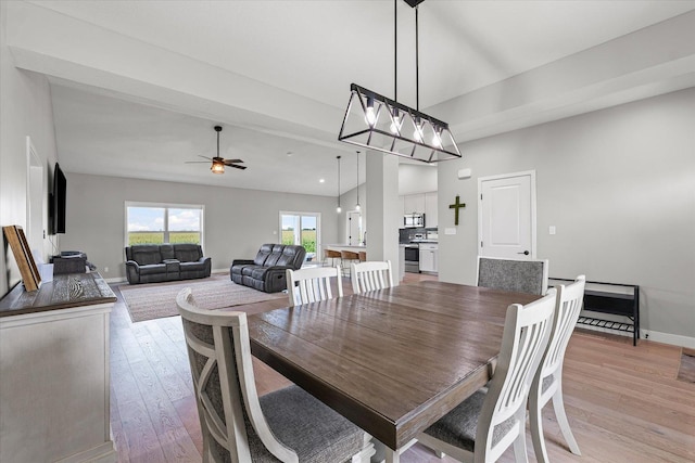 3610 Freedom Blvd, Champaign, IL 61822 - dining space with light wood finished floors and a ceiling fan