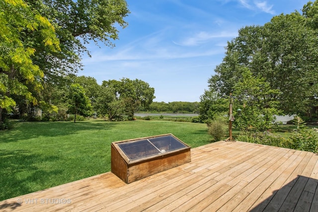 29625 N Readman Ln, Wilmington, IL 60481 - wooden deck with a lawn and view of scattered trees