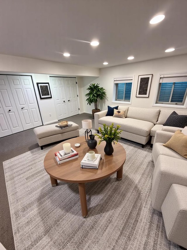 1659 Windward Ct, Naperville, IL 60563 - living room featuring recessed lighting