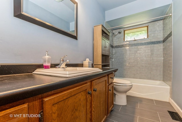 218 Poston Rd, Willow Springs, IL 60480 - full bathroom featuring vanity and bathtub / shower combination