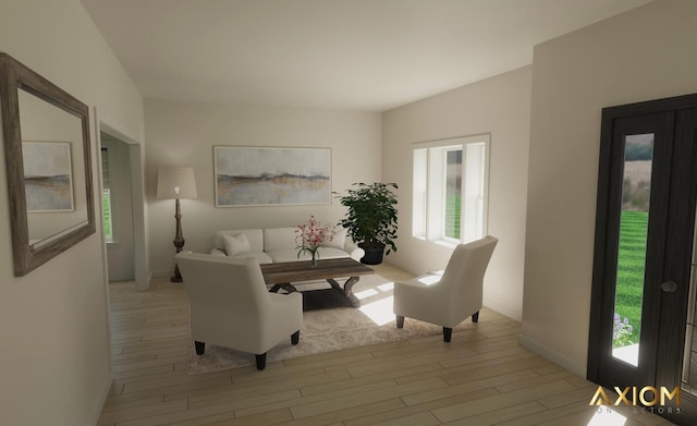 22792 Eastwind Dr, Richton Park, IL 60471 - living area with wood finished floors and baseboards