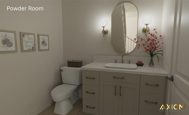 22792 Eastwind Dr, Richton Park, IL 60471 - half bath featuring vanity and toilet