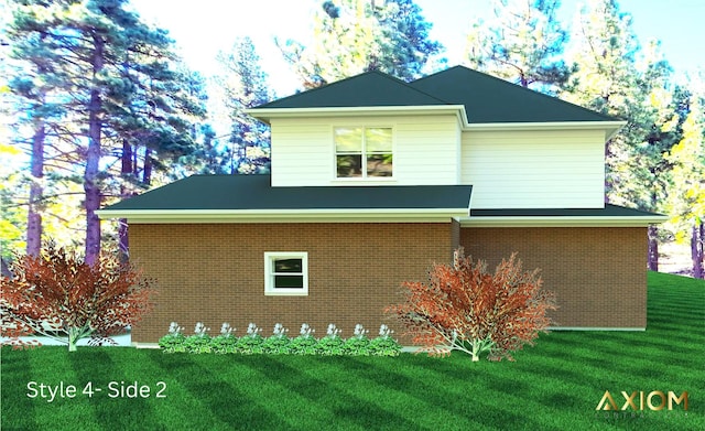 22792 Eastwind Dr, Richton Park, IL 60471 - view of property exterior with a lawn and brick siding
