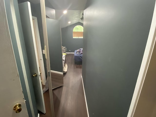 1014 Rockport Dr, Carol Stream, IL 60188 - corridor with wood finished floors and vaulted ceiling