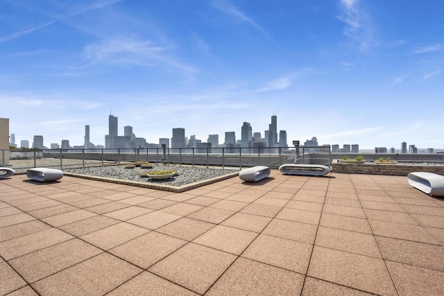 500 W Superior St Unit 1207, Chicago, IL 60654 - view of patio / terrace featuring a skyline view