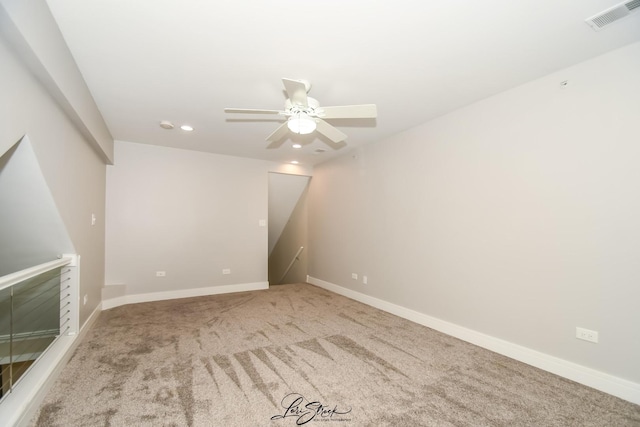 18100 Rita Rd Unit 3B, Tinley Park, IL 60477 - empty room featuring carpet flooring, recessed lighting, and a ceiling fan