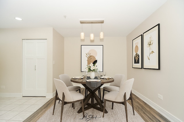 18100 Rita Rd Unit 3B, Tinley Park, IL 60477 - dining space with light wood-style floors and recessed lighting