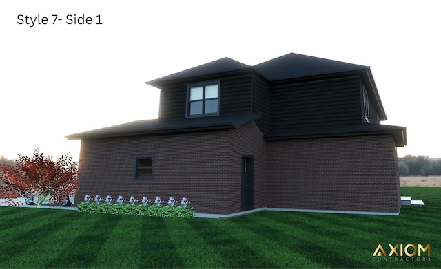 5360 Westwind Dr, Richton Park, IL 60471 - back of property with a yard and brick siding