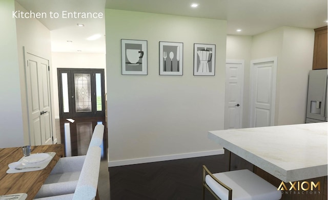5360 Westwind Dr, Richton Park, IL 60471 - dining room with baseboards and recessed lighting
