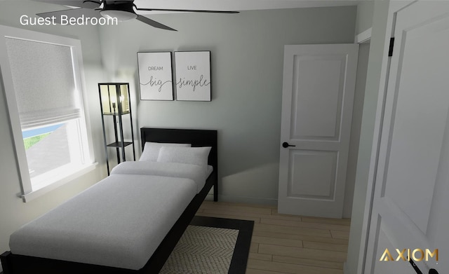 5360 Westwind Dr, Richton Park, IL 60471 - bedroom featuring ceiling fan and wood finished floors